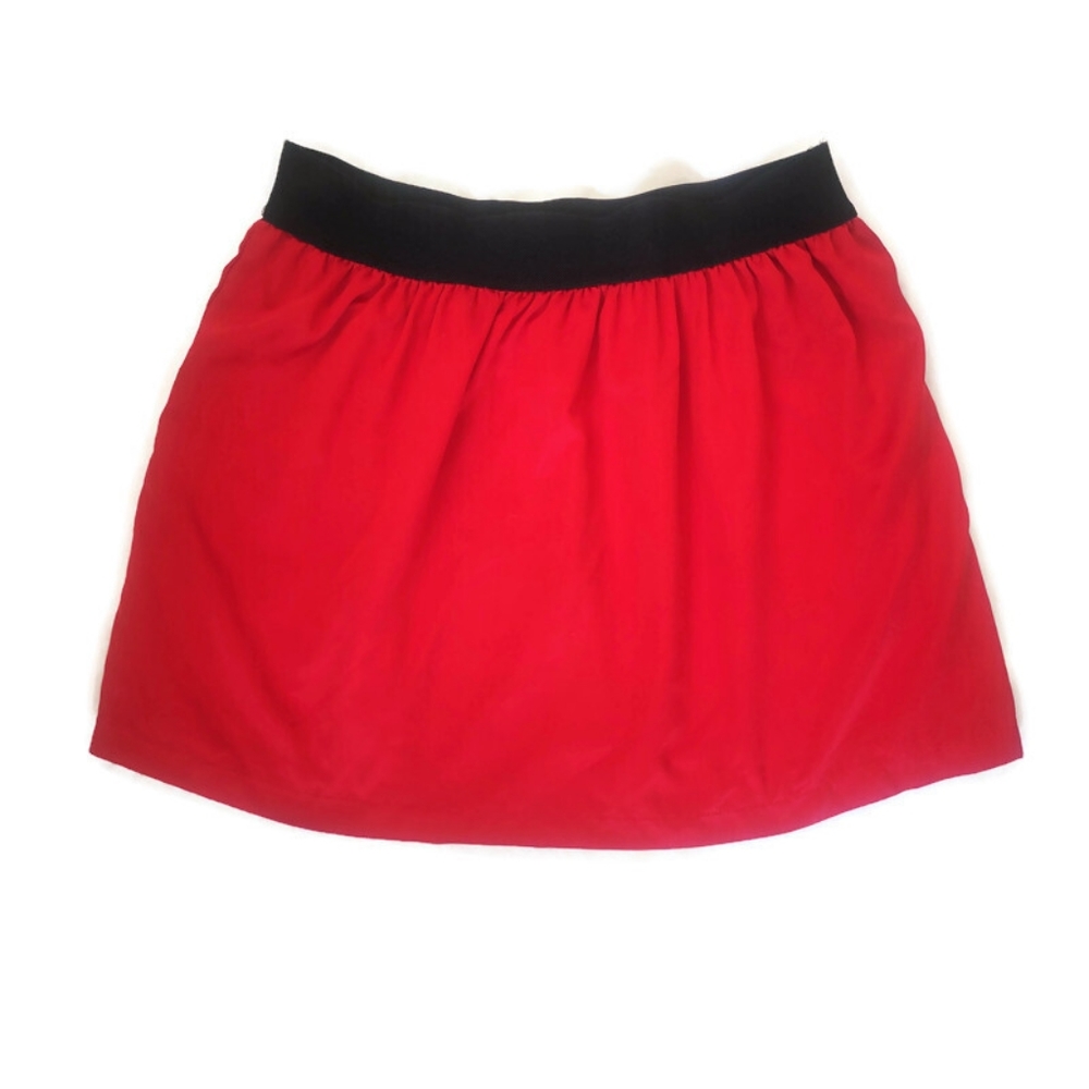 Satin mini skirt